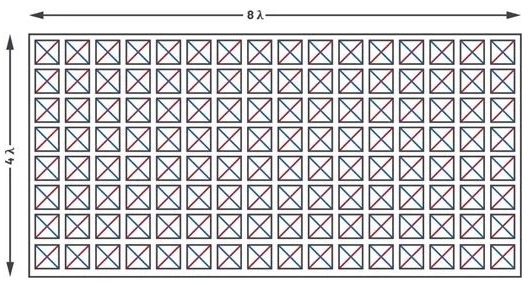 由雙極化輻射元件構(gòu)成的256元天線(xiàn)陣列